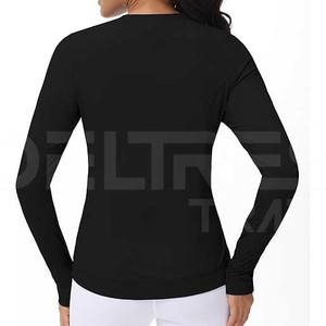 Hauts de yoga pour femmes de haute qualité pas chers en gros hauts de yoga à manches longues de qualité supérieure haut de gamme haut de gamme à séchage rapide - Product Image 4