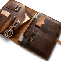 Porte-documents A4 ALBORZ en cuir véritable de qualité supérieure, vintage, élégant et portable, pour affaires