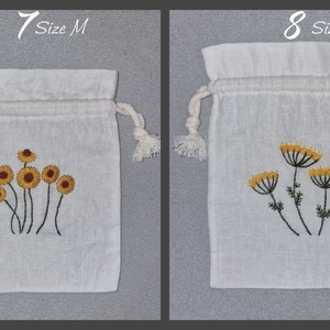 Hand Embroidered Linen <b>Bag</b> With Embroidery Different Colors Linen Backpack 100% Soft <b>Washed</b> Linen OEM Made in Vietnam - Product Image 5