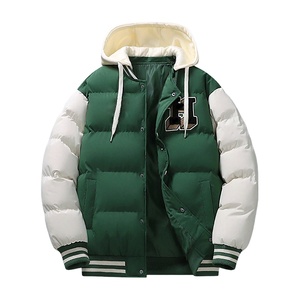 Veste d'hiver réversible pour hommes capuche amovible Camouflage motifs de dessins animés broderie personnalisée Logo imperméable Street Wear - Product Image 1