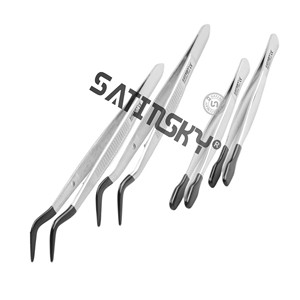 Pinzas de Cocina de Acero Inoxidable de 10 Piezas con Punta Curva, Diseño de Barra, Certificación CE Clase II para Cocinar Alimentos, Mariscos, Barbacoa y Uso Manual - Product Image 3