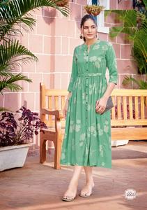 Haut imprimé en rayonne brodée avec travail manuel Vente en ligne de vêtements indiens et pakistanais - Product Image 5