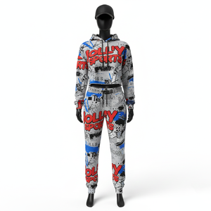 Chándal de Mujer Premium de Poliéster y Elastano con Forro Polar de 290 GSM, Gris, Rojo, Azul, Estampado por Sublimación, Logotipo Personalizado, Tallas Grandes - Product Image 6