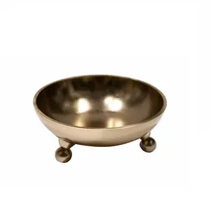 Toffee Chocolate Snacks & Pasta Serving Pot Golden Plated Finishing Fruit Server Bowl Manufacturer And Supplier By India