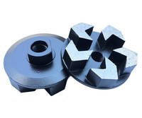 Disque de meulage diamanté plat segmenté 3''/75mm, hauteur supplémentaire de 15mm, avec filetage M14 5/8"-11 pour le meulage des sols