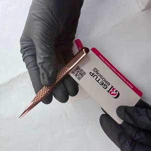 GETUP BROSONS IMPEX แหนบคีบคิ้วสแตนเลสสตีลโรสโกลด์พลาสม่าปลายแหลมด้ามจับเพชรเครื่องมือเสริมความงาม - Product Image 6