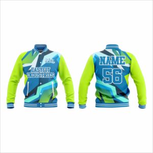 Chaqueta Varsity Personalizada de Estilo Urbano para Hombre, Talla Grande, Cierre de Cremallera, Resistente al Viento, Diseño Deportivo de Equipo, Poliéster/Algodón - Product Image 6