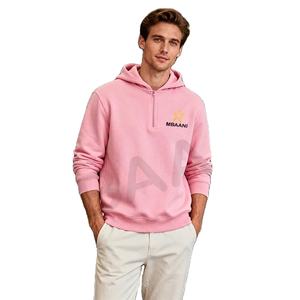 Sudadera con capucha para hombre, con cremallera de un cuarto, de forro polar, informal, de manga larga, deportiva - Product Image 1