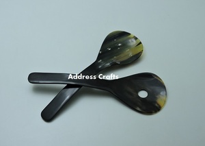 ชุดเซิฟเวอร์สลัดควายฮอร์น2ชิ้นเครื่องครัวช้อนเสิร์ฟสำหรับงานปาร์ตี้ขายส่งคุณภาพพรีเมี่ยม - Product Image 2