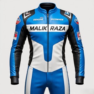 ชุดสูทหนังมอเตอร์ไซค์เพื่อความปลอดภัยสูงสุดหนังวัวแท้ใส่ได้พอดีตามต้องการมีรูที่เลือกความสะดวกสบายในแบบของคุณ - Product Image 1