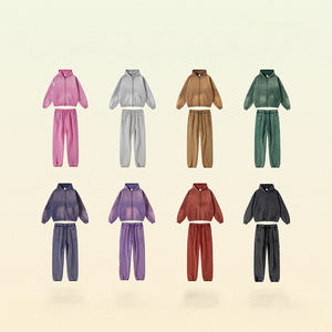 Logo personnalisé Acide Lavé Cire Teint Usé Hommes Hoodies et Pantalons de Survêtement Rétro Costume Tendance pour Hommes et Femmes Hoodies - Product Image 5