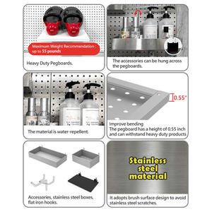 Tablero de montaje en pared personalizado de acero inoxidable de alta calidad forma rectangular para almacenamiento de baño - Product Image 3