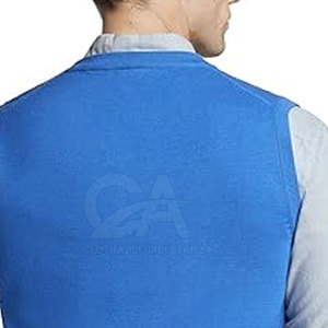 Logo personnalisé pour hommes Pull sans manches à la mode pour hommes Pull sans manches en tricot Gilet Top pour la superposition - Product Image 5