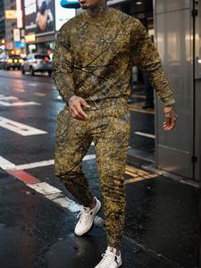 Jungle <b>Camouflage</b> 3D Print Long Sleeve Man 2 Piece Set Eco-Friendly Streetwear Casual Tracksuit Male Oversized Tops for Winter - Product Image 2