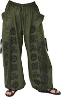 Pantalones Harem de Mujer de Moda, de Pierna Ancha, con Frente Plano, Cintura Elástica, Estilo Holgado, de Cintura Alta, 100% Algodón, Anti-Pilling