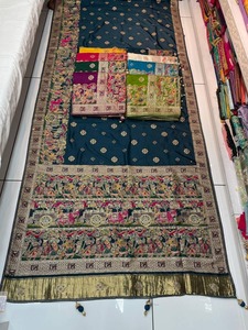 Venta al por mayor NEETA CREATION Modern Pashmina Sarees Siroski Latkan Acentos Elegante Étnico Desgaste Diwali Fiestas Bodas OEM a granel - Product Image 2