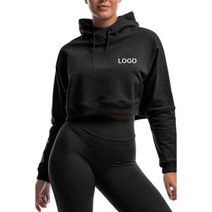 Vente en gros de sweatshirts et sweatshirts à capuche pour femme avec logo imprimé personnalisé Vente en gros de pullover pour femme - Product Image 2