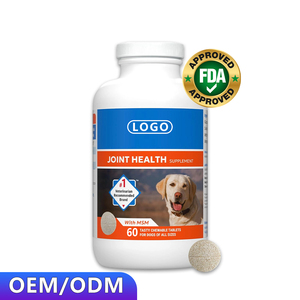 Complément alimentaire pour la santé des articulations des chiens, contient de la glucosamine pour chiens, ainsi que de la chondroïtine et du MSM, favorise la santé des articulations, comprimés à mâcher - Product Image 1