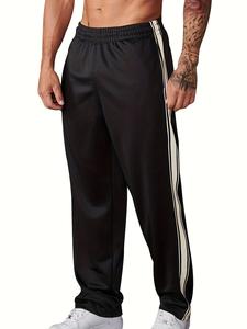 Vente en gros de pantalons personnalisés pour hommes Offre Spéciale grandes poches pantalons à rayures pour hommes à taille élastique surdimensionnés personnalisés à la mode - Product Image 4