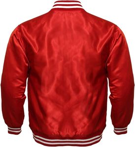 แจ็กเก็ตทีมมหาวิทยาลัยวินเทจใส่ได้ทั้งชายและหญิงคอตั้งระบายอากาศได้ดีเป็นมิตรกับสิ่งแวดล้อมผ้าใบสีทึบออกแบบโลโก้ได้ตามต้องการ - Product Image 3