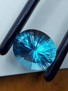 Topacio Azul Natural de Calidad de Exportación, Corte Cóncavo, Piedra Preciosa Suelta para Joyería, Alta Claridad, 5.5x7.5mm, 6-7ct Disponible, La Mejor - Product Image 3