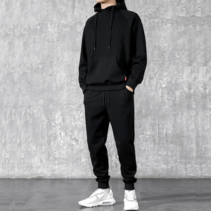 Ensemble 2 pièces personnalisé pour hommes 100% coton survêtement Jogger Sportswear écologique et pas cher/prix raisonnable pour l'hiver - Product Image 6