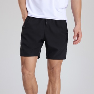 Pantalones cortos de secado rápido con forro de 7 pulgadas para hombre, pantalones cortos de yoga para entrenamiento de gimnasio con cremallera, pantalones cortos de yoga para hombre al por mayor - Product Image 1