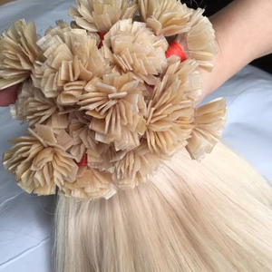 Puntas de queratina italiana Extensiones de cabello Remy de 8 pulgadas Cabello humano crudo alineado con cutícula Vietnam Brasil MOQ 300 gramos Envío mundial - Product Image 1