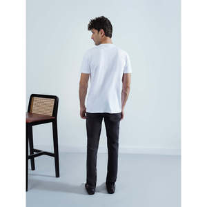 Jeans en denim délavé AIRI coupe slim décontractée, style droit, taille haute, imprimé gothique vintage, clair/foncé/coloré/délavé pour l'hiver - Product Image 4