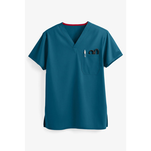 Uniformes médicos elegantes con logotipo personalizado para hombres, camisetas suaves elásticas y joggers, cómodo conjunto de exfoliación hospitalaria para enfermeras - Product Image 4