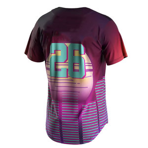 Lightweight Sublimation Printed <b>Baseball</b> Jersey Moisture-Wicking Four-Way Stretch Eco-Friendly 100% Polyester Mesh Fabric-Custom - Product Image 2
