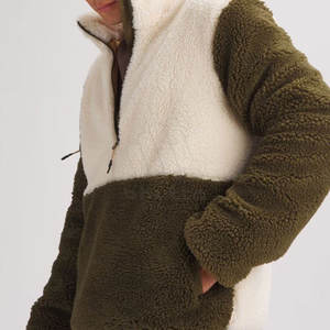 Men <b>Sherpa</b> Fleece <b>Hoodies</b> Solid Winter Half Zip Eco-Friendly Breathable Pullover for Workout and Relaxation - Product Image 3