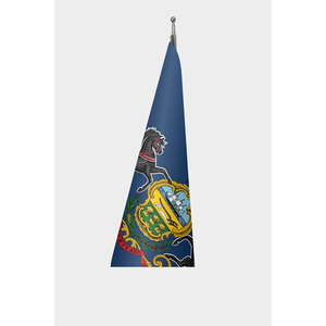 Drapeau d'intérieur officiel de Pennsylvanie, techniques d'impression numérique, mât en aluminium - Product Image 3