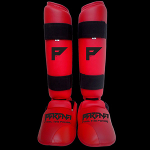 Parana Karaté WKF Protège-tibias et protège-tibias amovibles pour karaté Taekwondo Judo Karaté Protège-pieds - Product Image 1