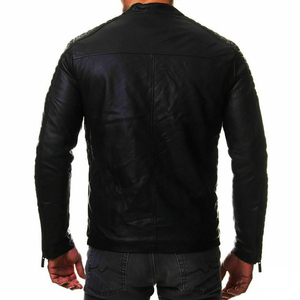 Veste de course en faux cuir pour homme Design tendance et élégant avec fermeture éclair - Product Image 2