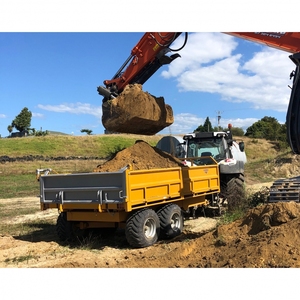 High Quality 4-<b>Wheel</b> 3-10 Ton Agriculture Farm <b>Trailer</b> New Condition Tipping Dump <b>Trailer</b> - Product Image 3