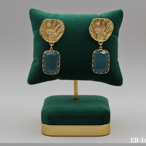 Elegant <b>Antique</b> High <b>Gold</b> Earrings Traditional Indian Handmade Ethnic <b>Jewellery</b> Perfect for Weddings, Festivals and Party Wear - Product Image 3