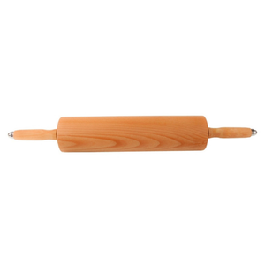 Rouleau à pâtisserie professionnel en bois de hêtre avec roulements à billes, finition poncée, 60/70/80 cm, grand rouleau à pâte, vente en gros, logo personnalisable - Product Image 4