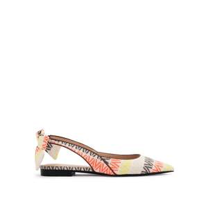 Ballerines Valentino avec nœud en écharpe, blanc/multicolore - Product Image 1