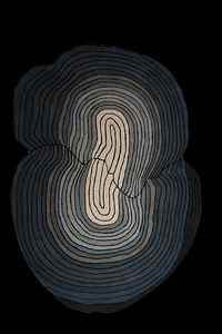 Alfombra de suelo con acento geométrico contemporáneo Alfombra de lana gris azul abstracta moderna para sala de estar para sofá y mesa de centro - Product Image 4