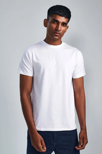 T-shirt oversize à encolure en O pour homme 100% coton avec épaule tombante T-shirt vierge streetwear côtelé de qualité avec logo personnalisé - Product Image 6