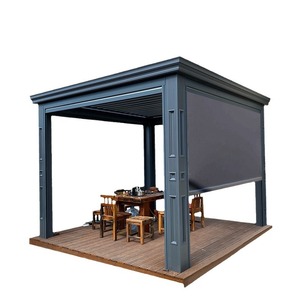 Pergola de jardin en alliage d'aluminium de qualité supérieure, style chinois moderne, pavillon extérieur de luxe pour villa, vente en gros - Product Image 2