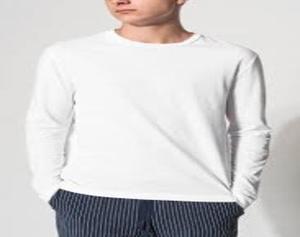 Handmade 100% Cotton O-Neck Long Sleeve T-<b>Shirt</b> for Men Vintage Style Solid Pattern Slim Fit Different <b>Colours</b> Jersey Fabric - Product Image 6