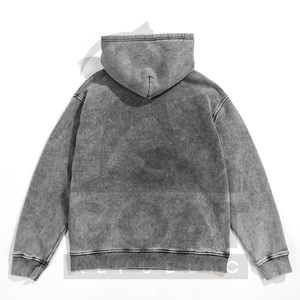 Nouveauté Arrivée récente Hiver Casual Acid Wash Personnalisé Hommes Polaire Streetwear Coupe régulière Coton mélangé Sweats à capuche Adultes - Product Image 4