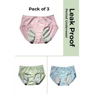 (<b>Pack</b> of 3) Leak Proof Double Layered <b>Period</b> Underwear - Product Image 1