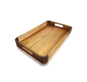 Bandejas de madera grabadas a mano quemadas personalizadas de calidad experta Bandeja de servicio de madera de mango natural Decoración de servicio multiusos a bajo precio - Product Image 3