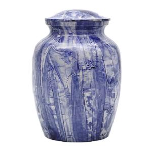 Urnes de crémation en aluminium de haute qualité avec urnes funéraires en métal fini marbre or et jaune pour cendres humaines - Product Image 2