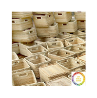Panier en bambou écologique idéal pour organiser l'essentiel dans un style de vie vert sans plastique naturel