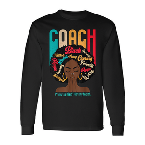 T-shirt a maniche lunghe For Coach Afro in stile afroamericano per celebrare il Mese della Storia Nera - Product Image 2