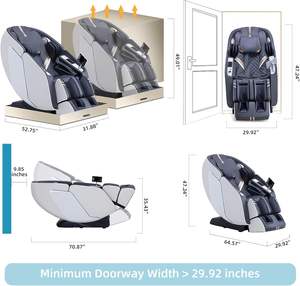 Fauteuil de massage corporel complet 4D avec gravité zéro, repose-pieds extensible, rail SL, 15 modes, commande vocale IA, étirement yoga, rouleaux et massage lombaire - Product Image 2